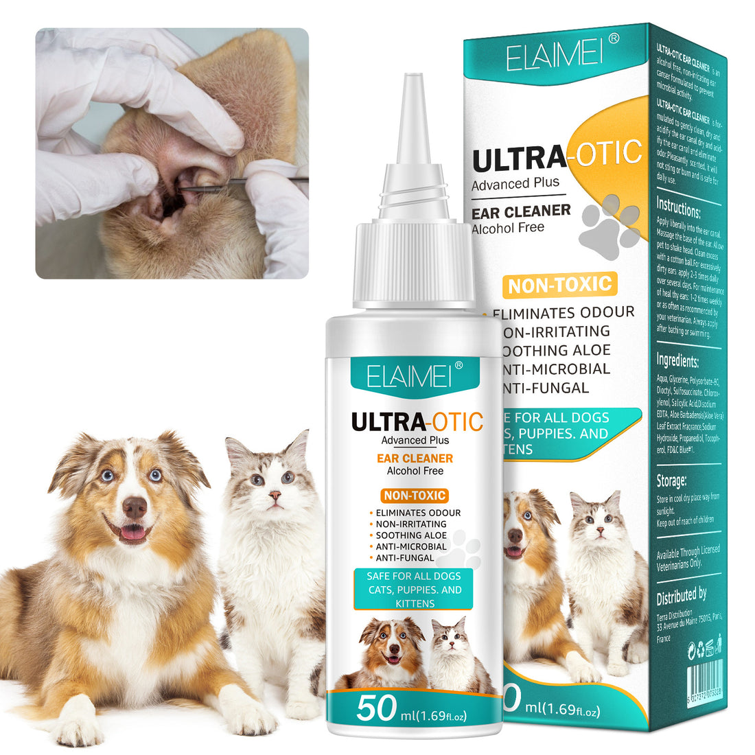 Elaimei Ear Cleaner for Dogs & Cats, photo 2