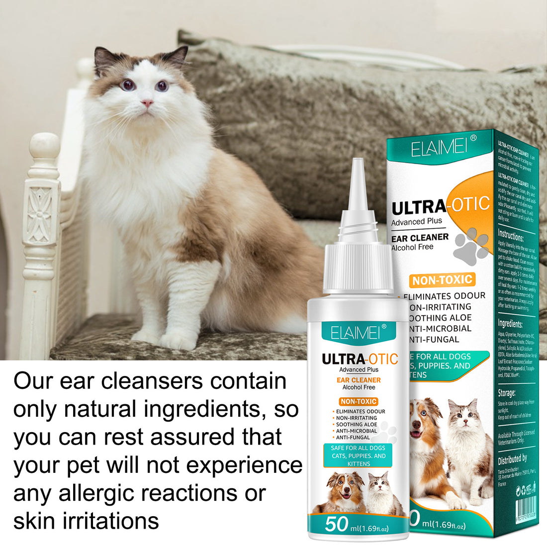 Elaimei Ear Cleaner for Dogs & Cats, photo 7